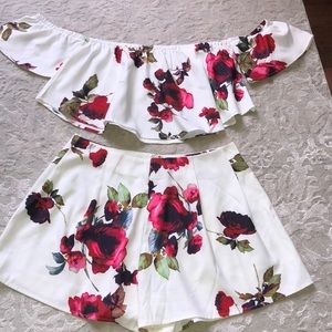floral two piece set fashion nova